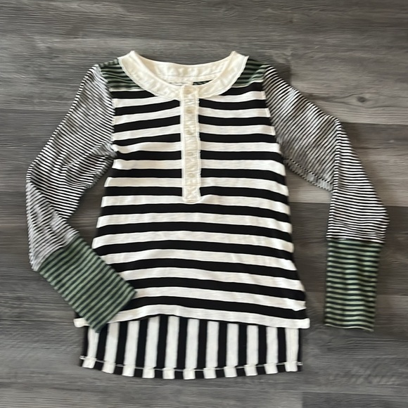 We the Free - Give Me Stripes Henley Long Sleeve Top - Size Small - Picture 3 of 16